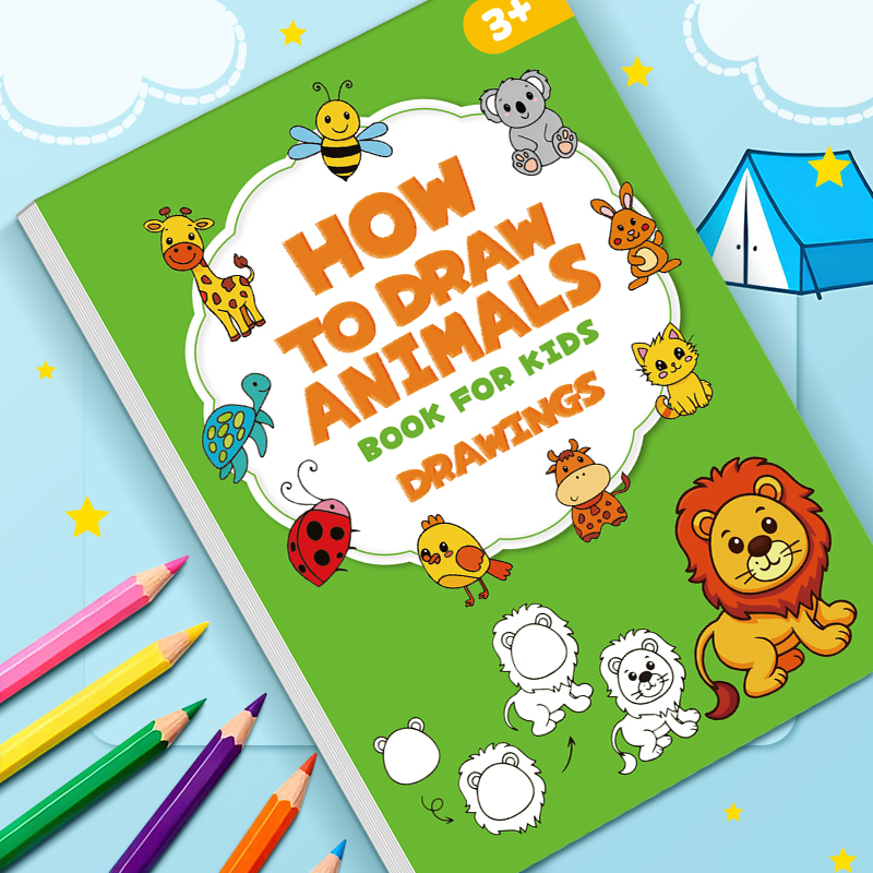 Kids Animal Drawing Book 32 Pa - огляд і ціна Kids Education Activities