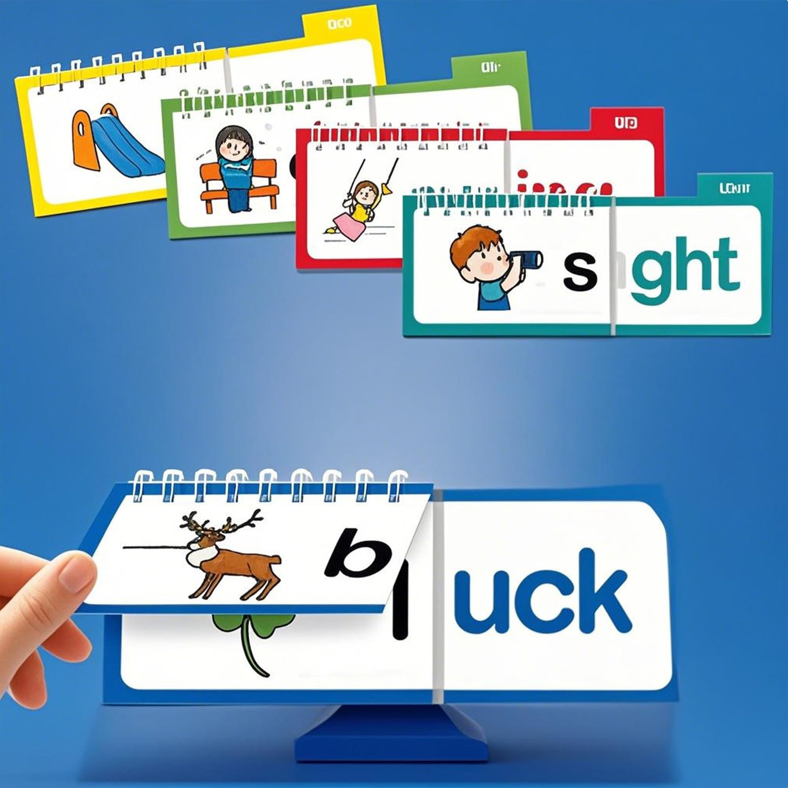 Laminated Phonics Flash Cards  - огляд і ціна Kids Education Rhymes