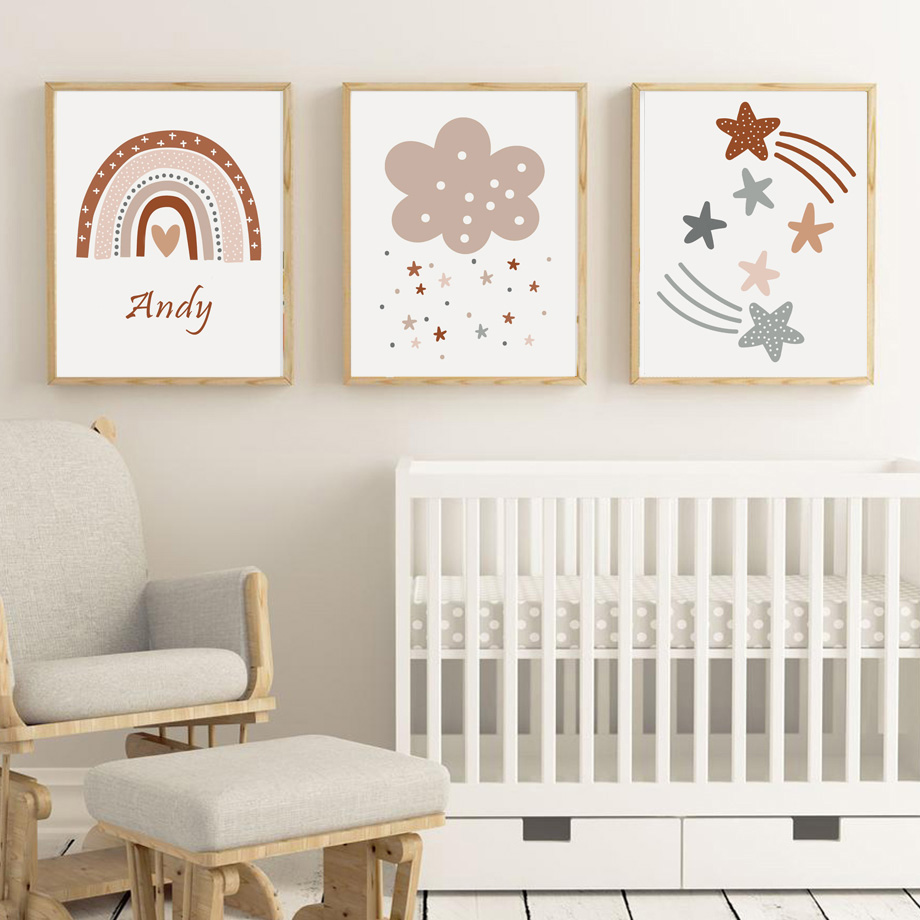 Boho Nursery Poster Canvas Pri - огляд і ціна Kids Education Name